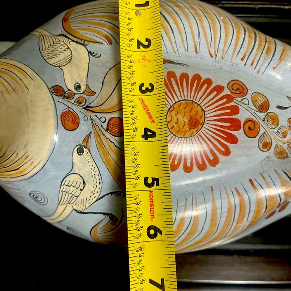 Large Vintage Tonala Mexican Duck Made in Mexico Hand Crafted & Painted Pottery - Picture 7 of 10